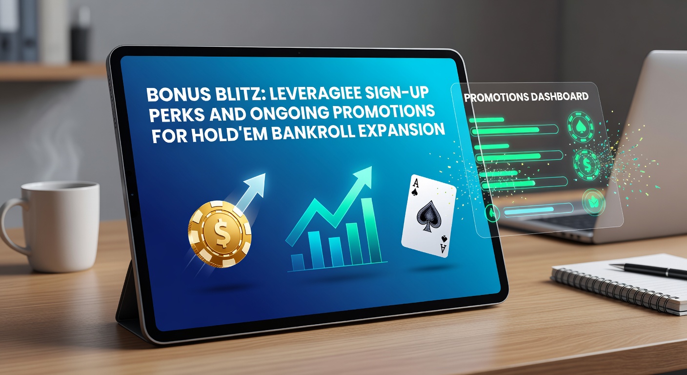 Grafiek met Bonus Blitz promotie kalender, toon Hold'em rakeback curves en bankrollgroei over tijd, inclusief april 2026 events