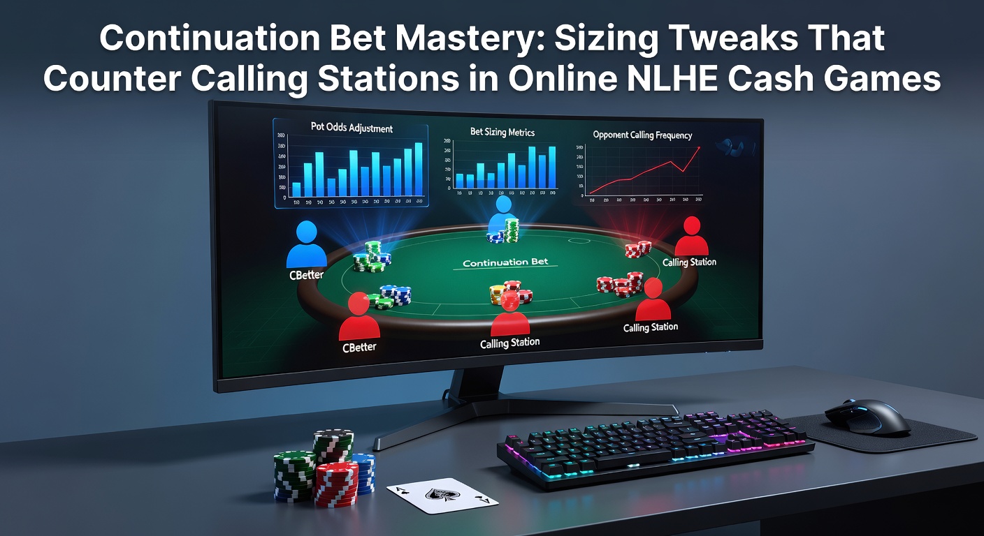 Grafiek met c-bet sizing opties tegen calling stations in een online poker HUD