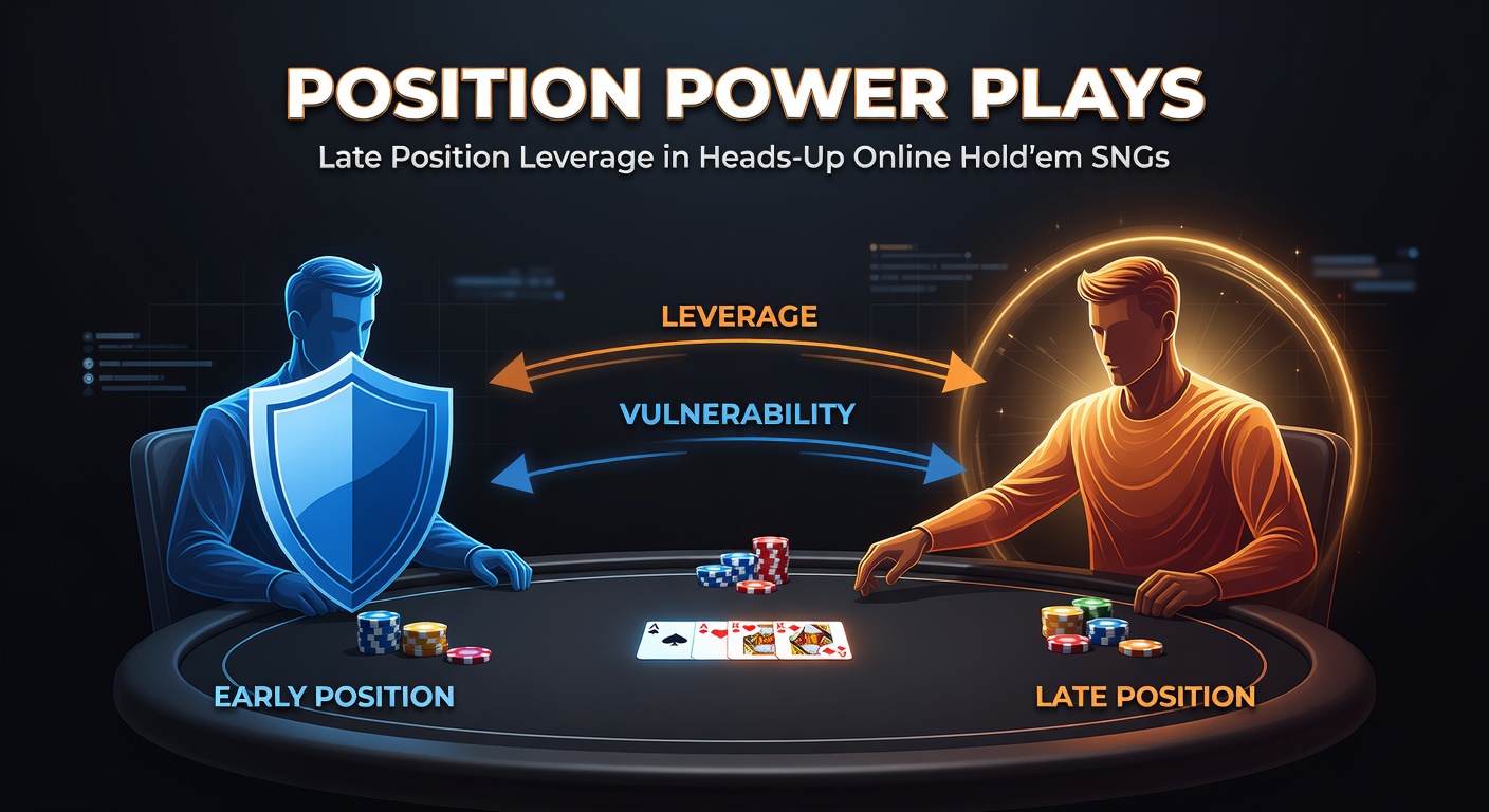 Speler aan de button in een heads-up SNG, met focus op late positie dominantie