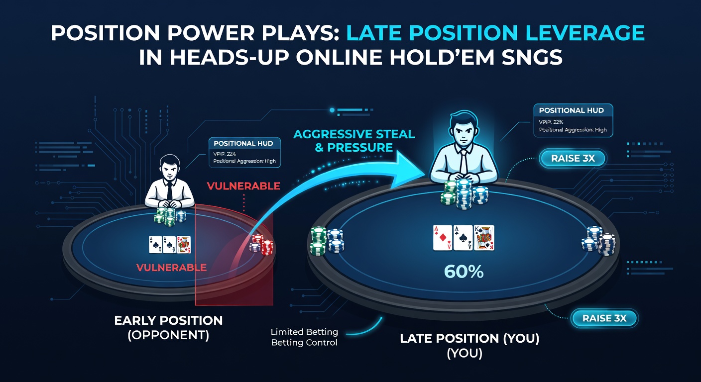 Grafiek met winrate vergelijking button vs big blind in heads-up SNG's, gebaseerd op solver data